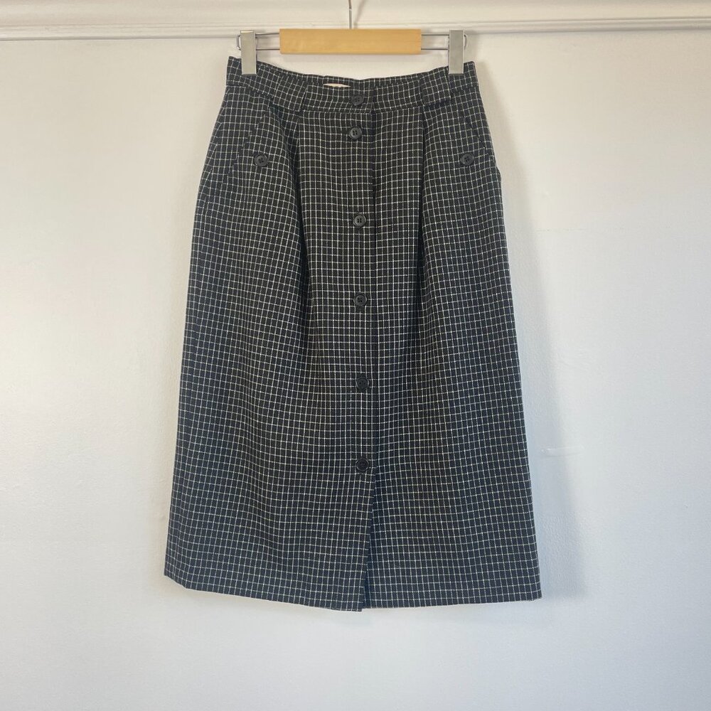 Vintage MARELLA Checkered Pencil Skirt - Size S - Picture 2 of 9